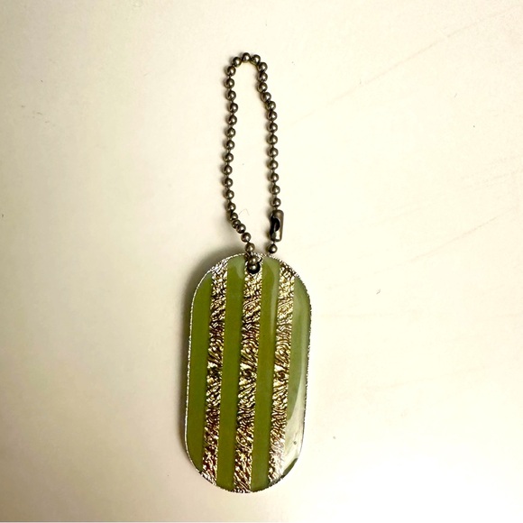 NWT CHANEL Silver Tag with Ball Chain - Picture 1 of 2